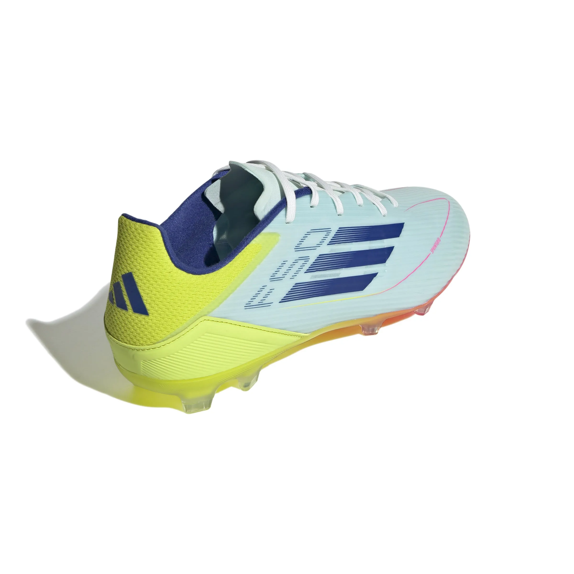 Chaussures de football adidas F50 League pour terrain sec - Blanc/Bleu/Tesoye