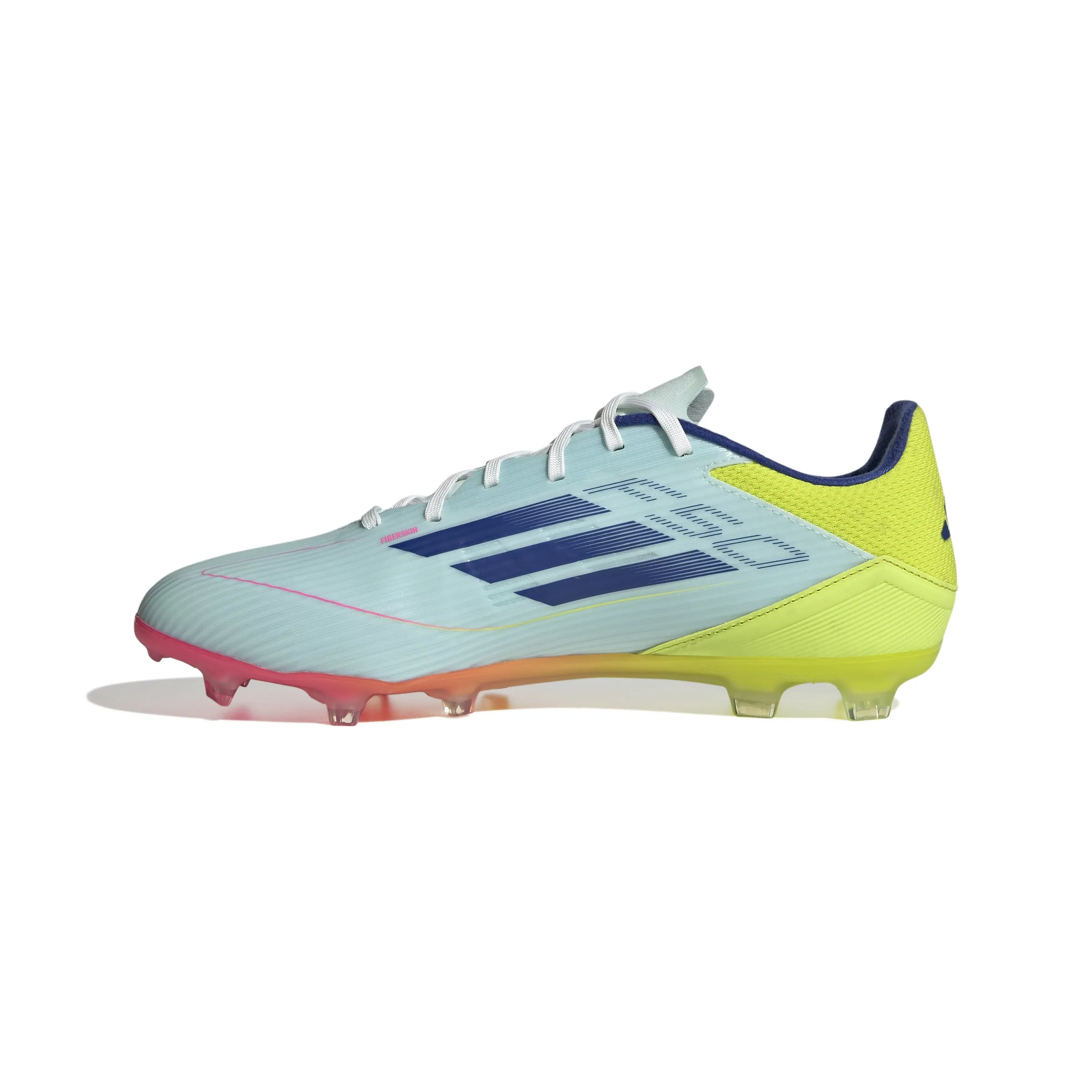 Chaussures de football adidas F50 League pour terrain sec - Blanc/Bleu/Tesoye
