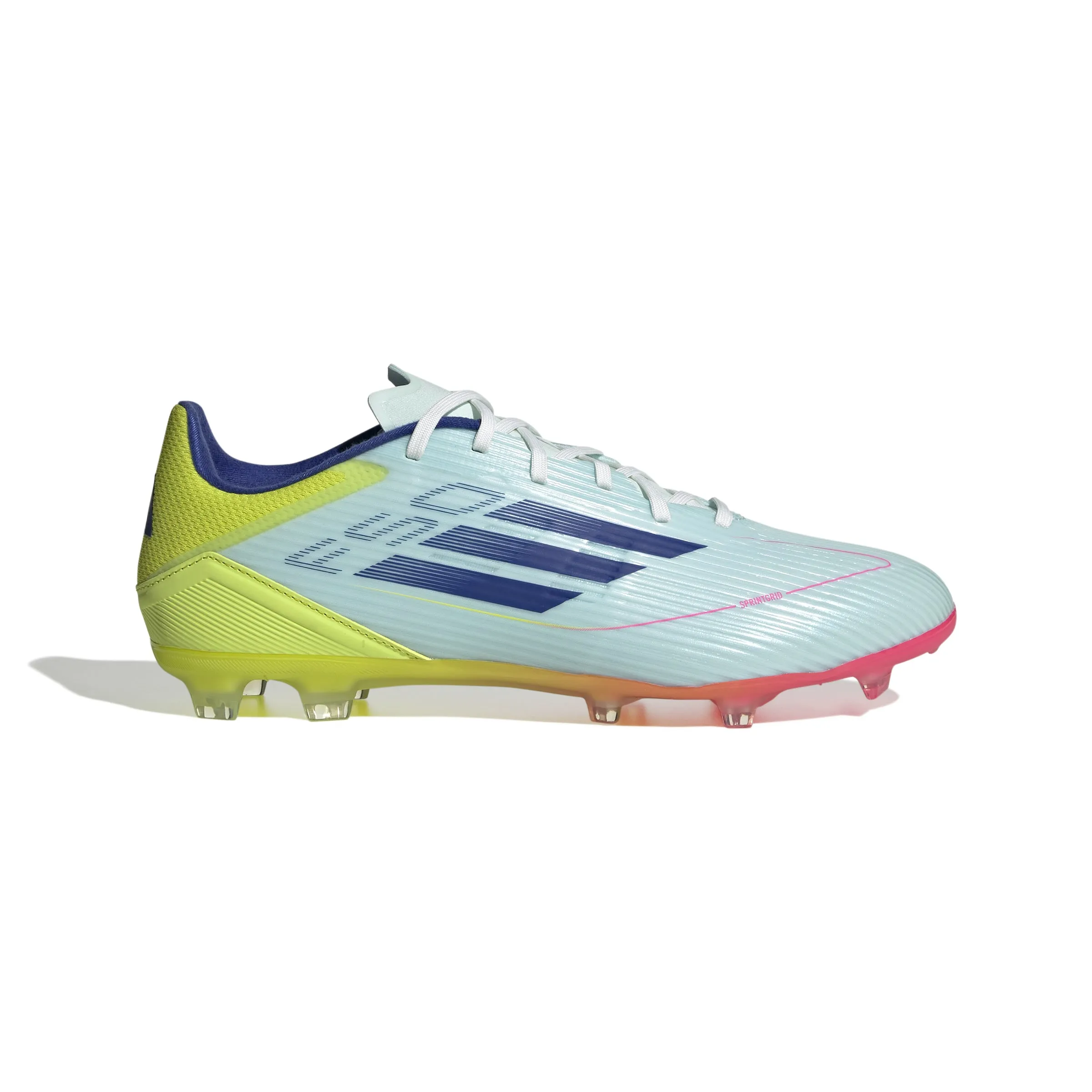 Chaussures de football adidas F50 League pour terrain sec - Blanc/Bleu/Tesoye