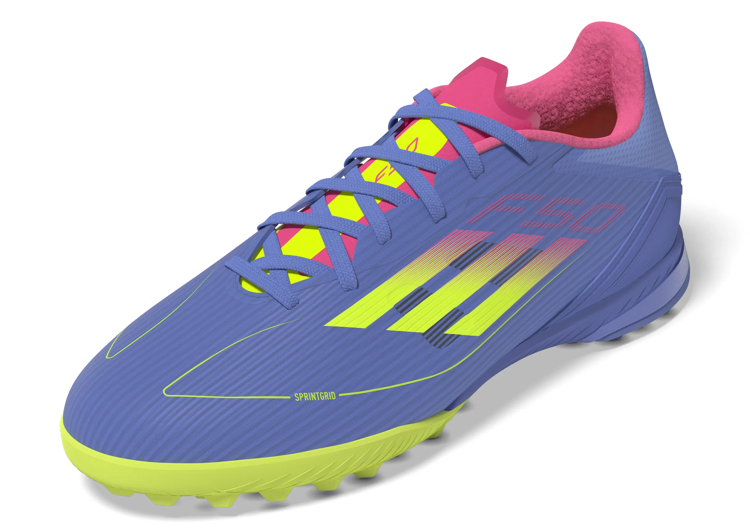 Chaussures de football Adidas F50 League TF pour terrain synthétique - Blufus/Luclem/LucPink