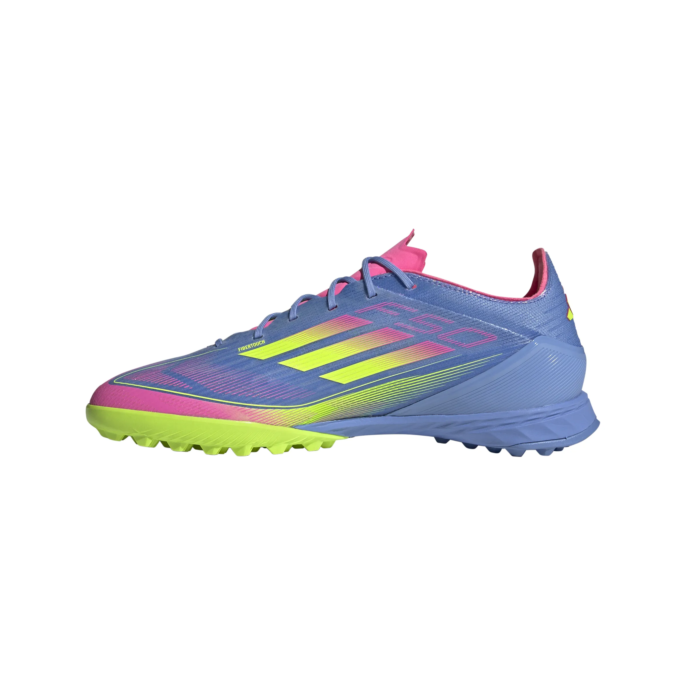 Chaussures de football adidas F50 Pro TF pour terrain synthétique - Blufus/ Luclem/ LucPink