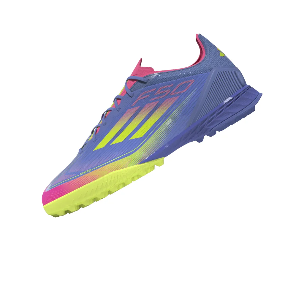 Chaussures de football adidas F50 Pro TF pour terrain synthétique - Blufus/ Luclem/ LucPink