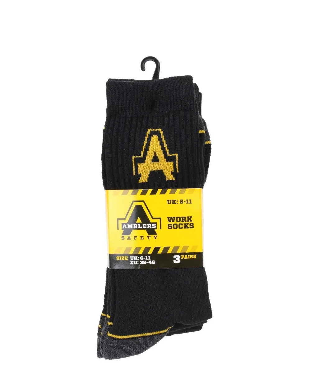 Amblers Chaussettes de Travail Renforcées Sécurité Amblers Lot de 3 paires Chaussures de Sécurité Amblers