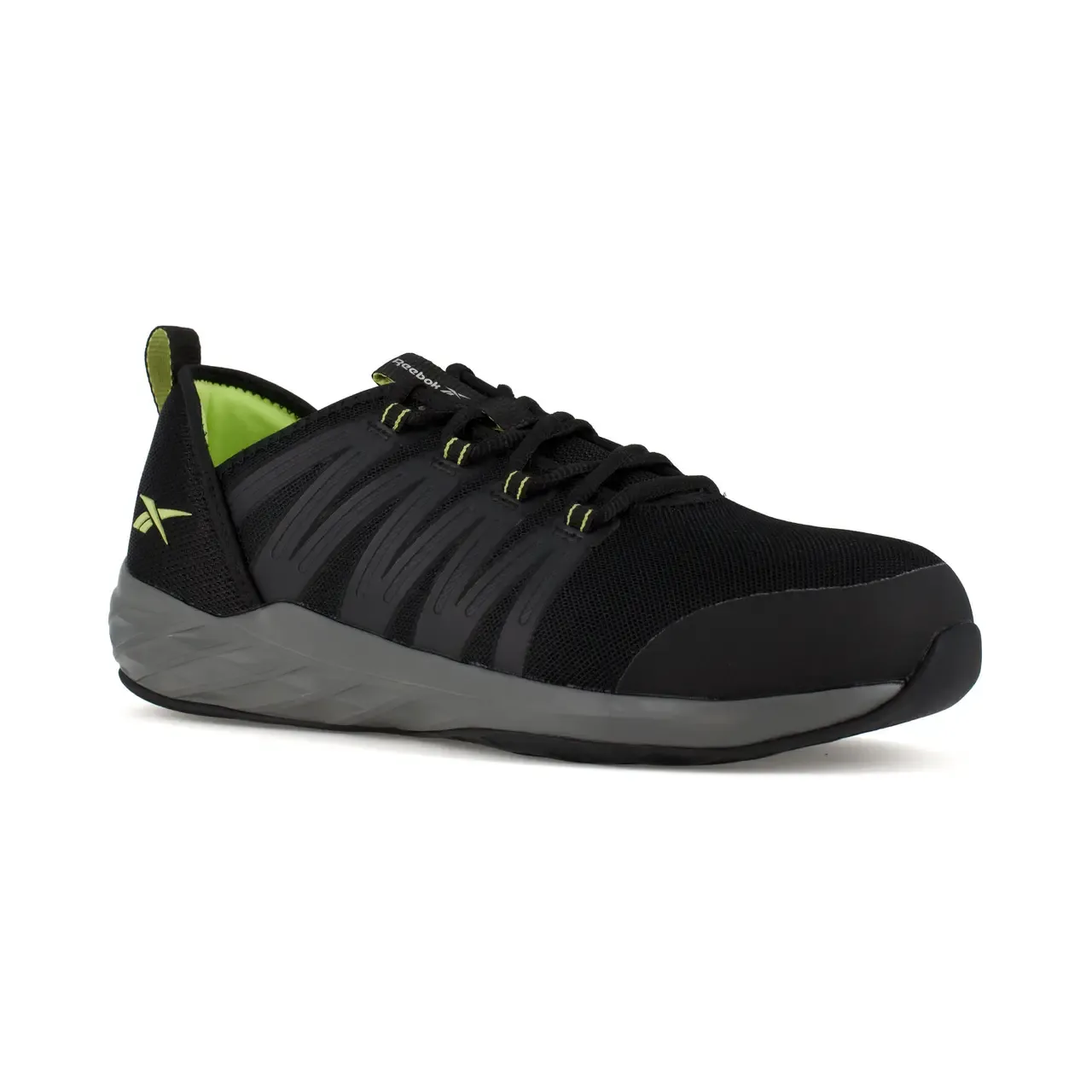 Chaussure de travail sportive à embout d'acier Astroride Noir/Vert fluo
