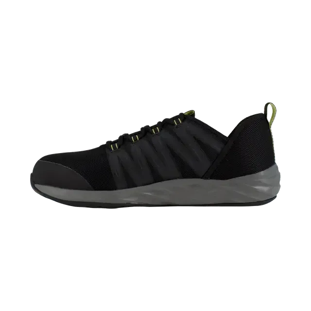 Chaussure de travail sportive à embout d'acier Astroride Noir/Vert fluo