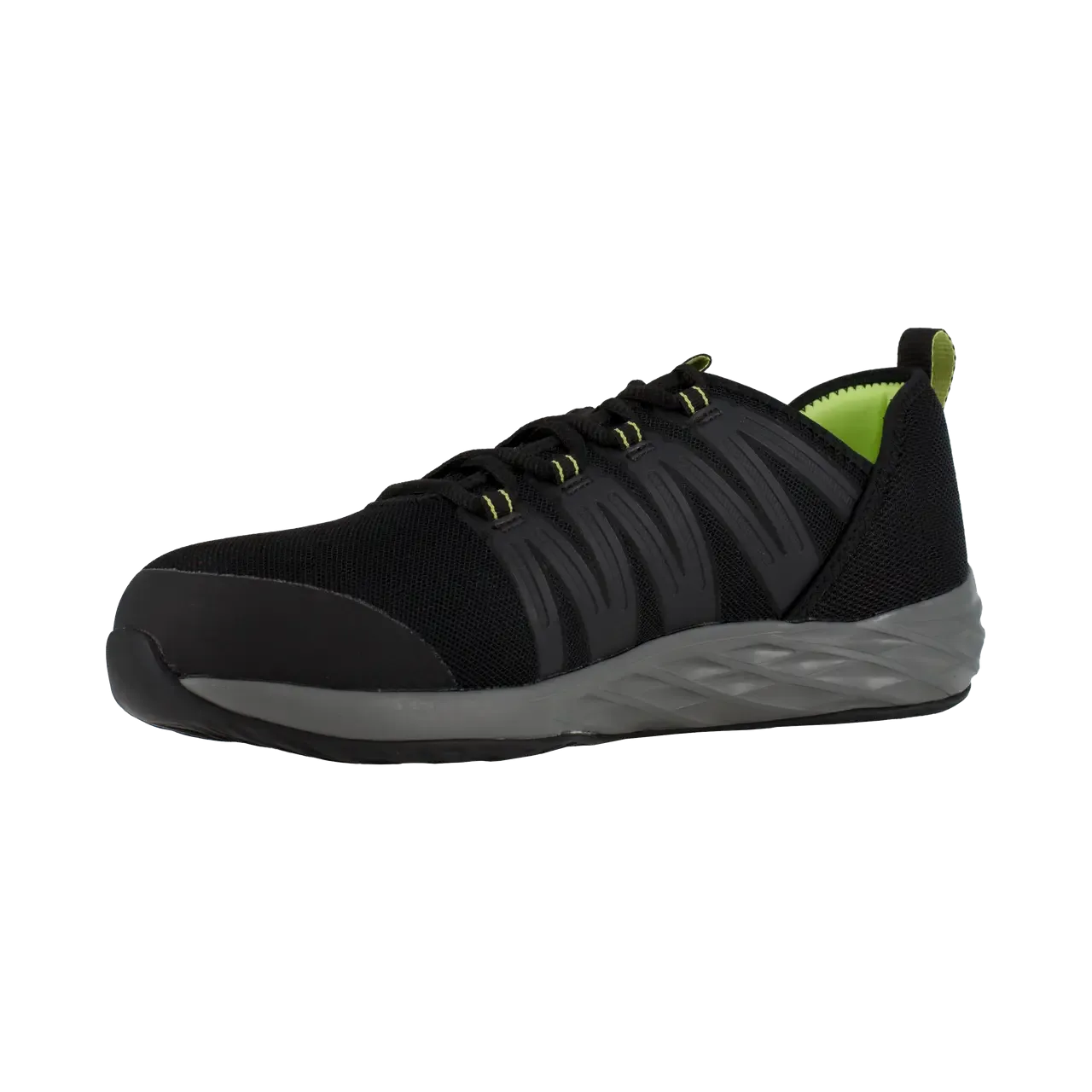 Chaussure de travail sportive à embout d'acier Astroride Noir/Vert fluo