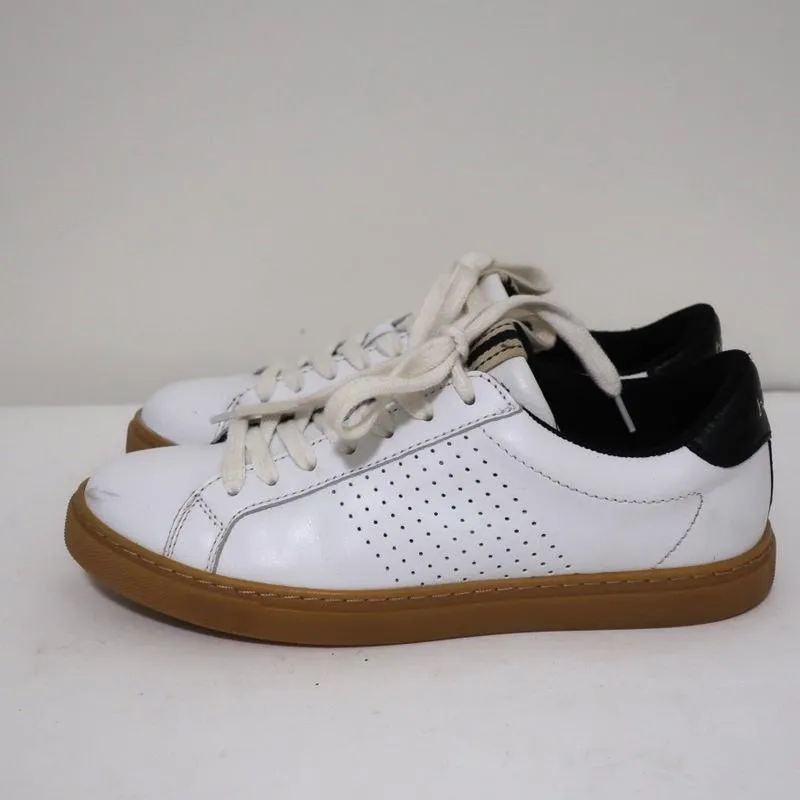 ba&sh Costa Baskets Basses Blanc & Noir Cuire Taille 37