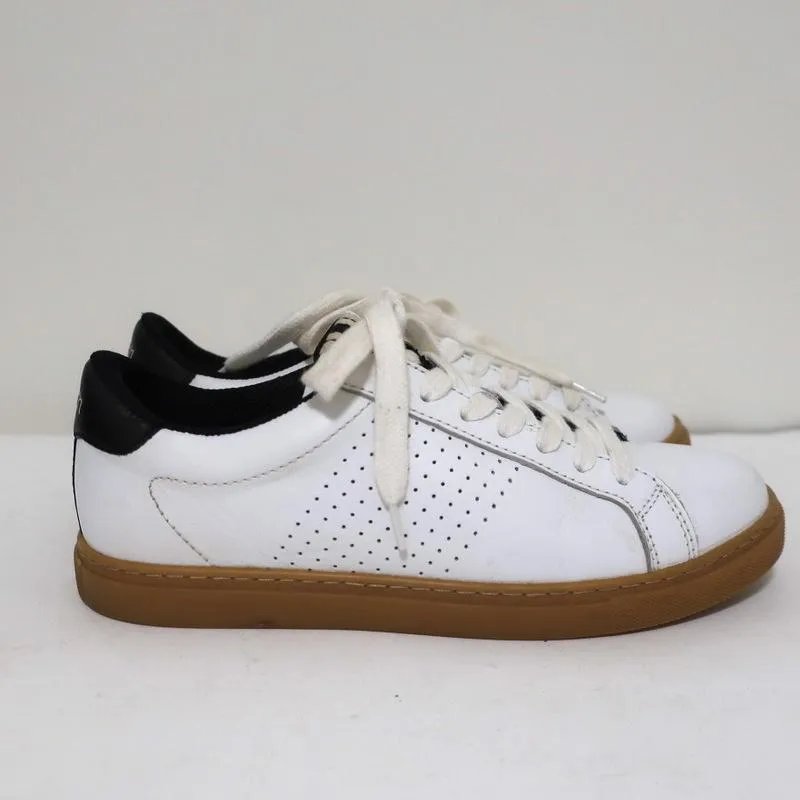 ba&sh Costa Baskets Basses Blanc & Noir Cuire Taille 37