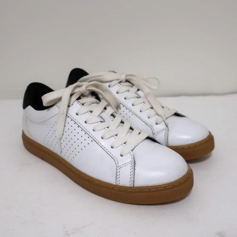 ba&sh Costa Baskets Basses Blanc & Noir Cuire Taille 37