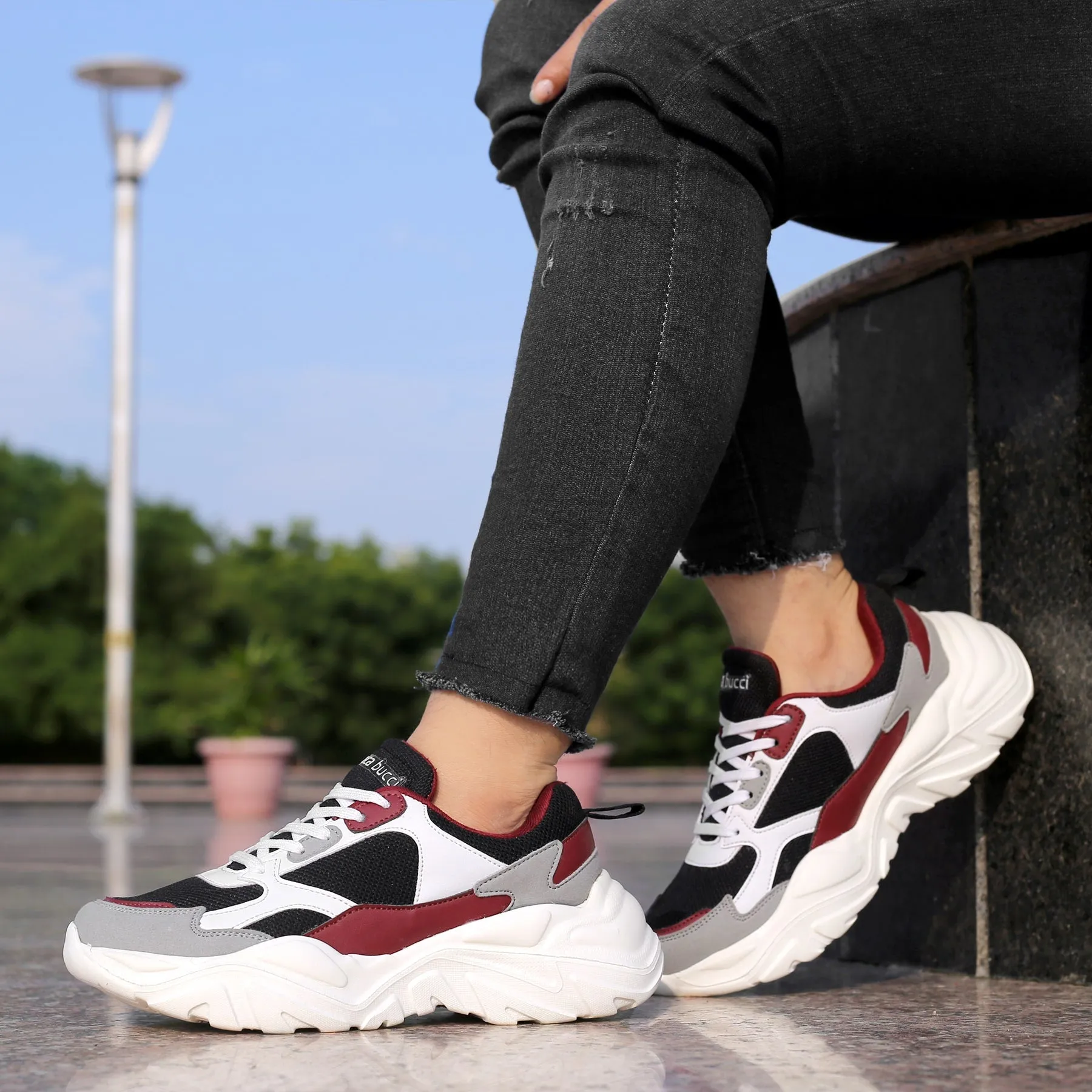 Bacca Bucci SPARK Chaussures de sport à plateforme basse ColorBlock pour femmes | Sneakers StreetWear volumineuses