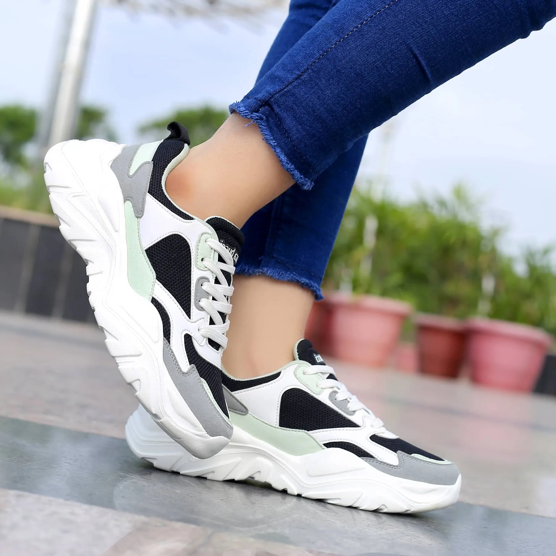 Bacca Bucci SPARK Chaussures de sport à plateforme basse ColorBlock pour femmes | Sneakers StreetWear volumineuses