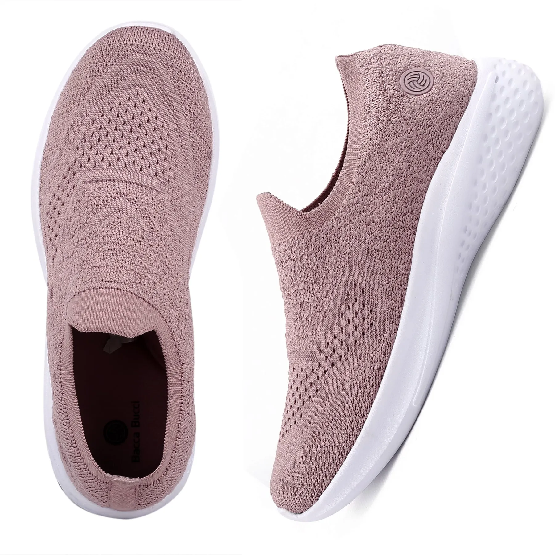 Bacca Bucci Femme WALKER Slip-On Marche Respirant Mesh Chaussures de Sport Sneakers