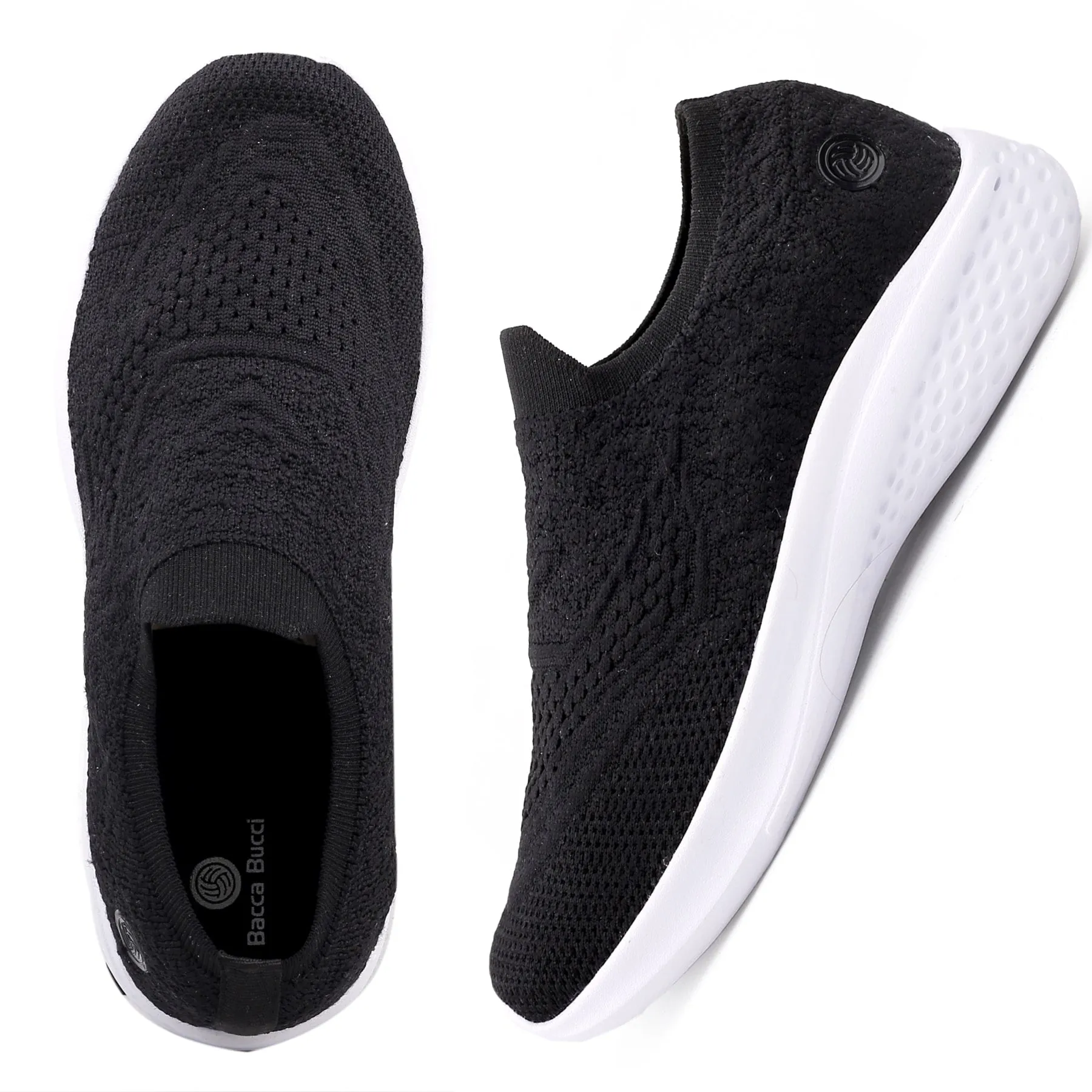 Bacca Bucci Femme WALKER Slip-On Marche Respirant Mesh Chaussures de Sport Sneakers