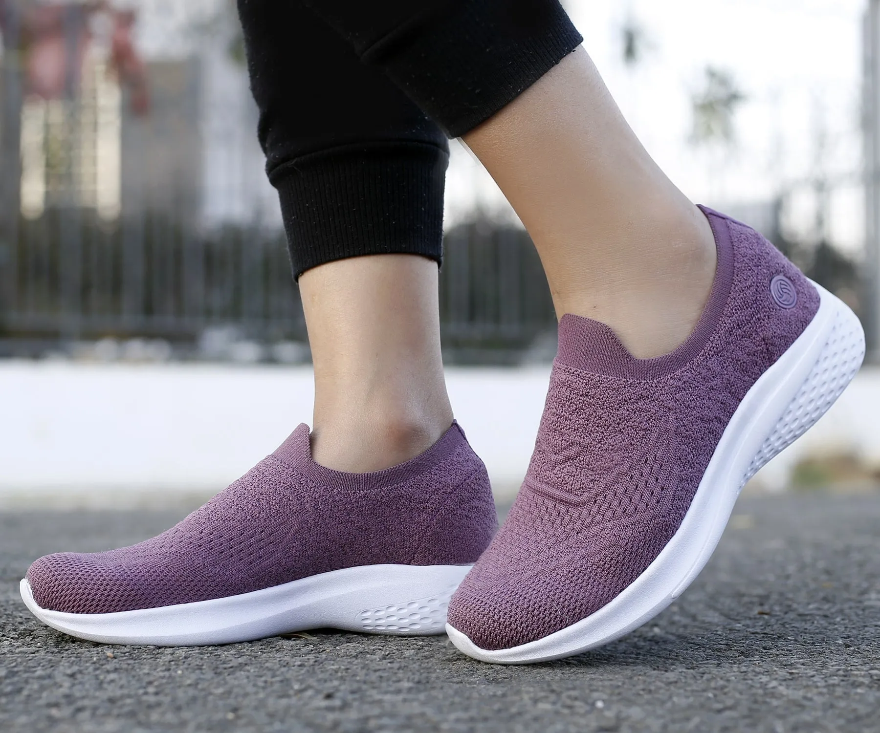 Bacca Bucci Femme WALKER Slip-On Marche Respirant Mesh Chaussures de Sport Sneakers
