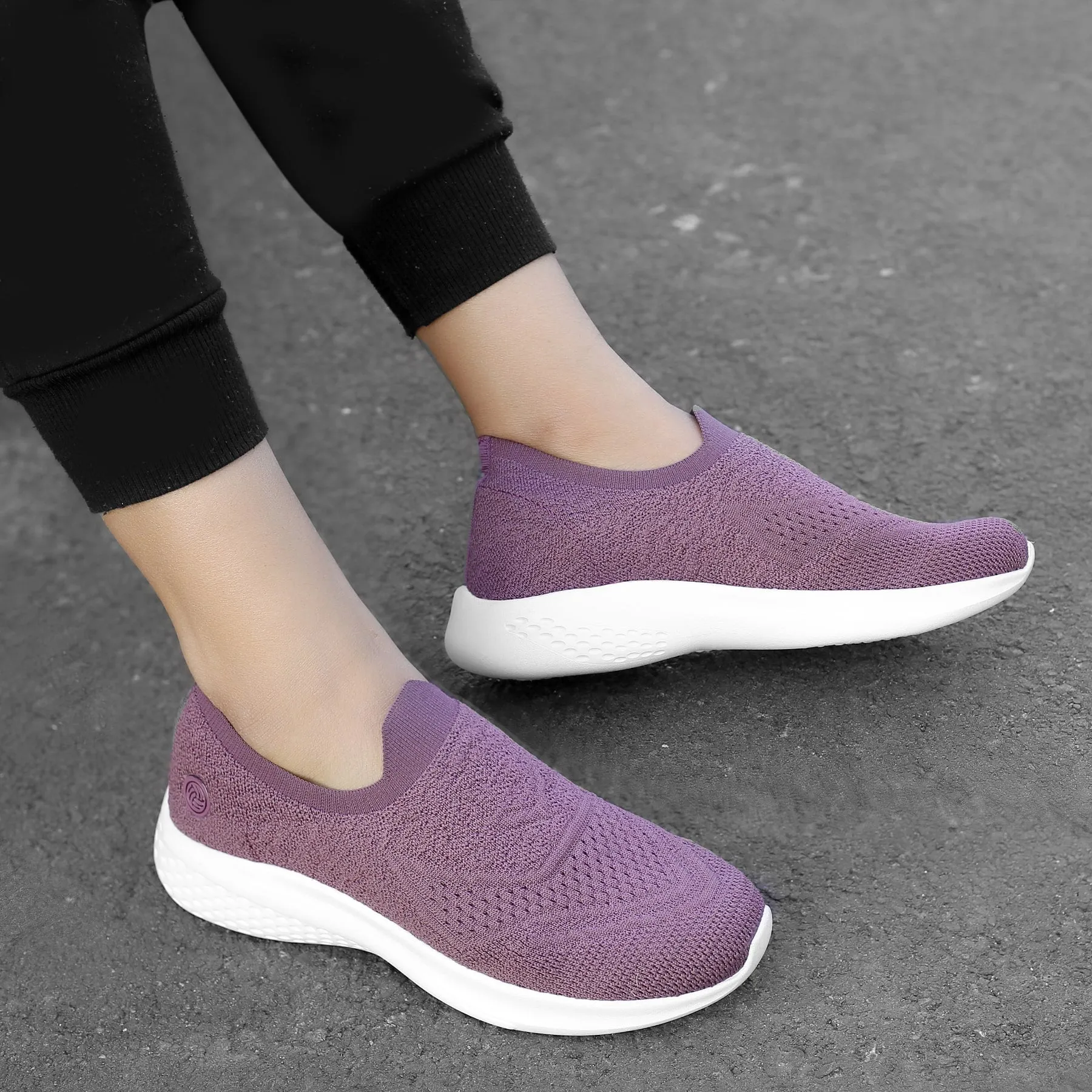 Bacca Bucci Femme WALKER Slip-On Marche Respirant Mesh Chaussures de Sport Sneakers