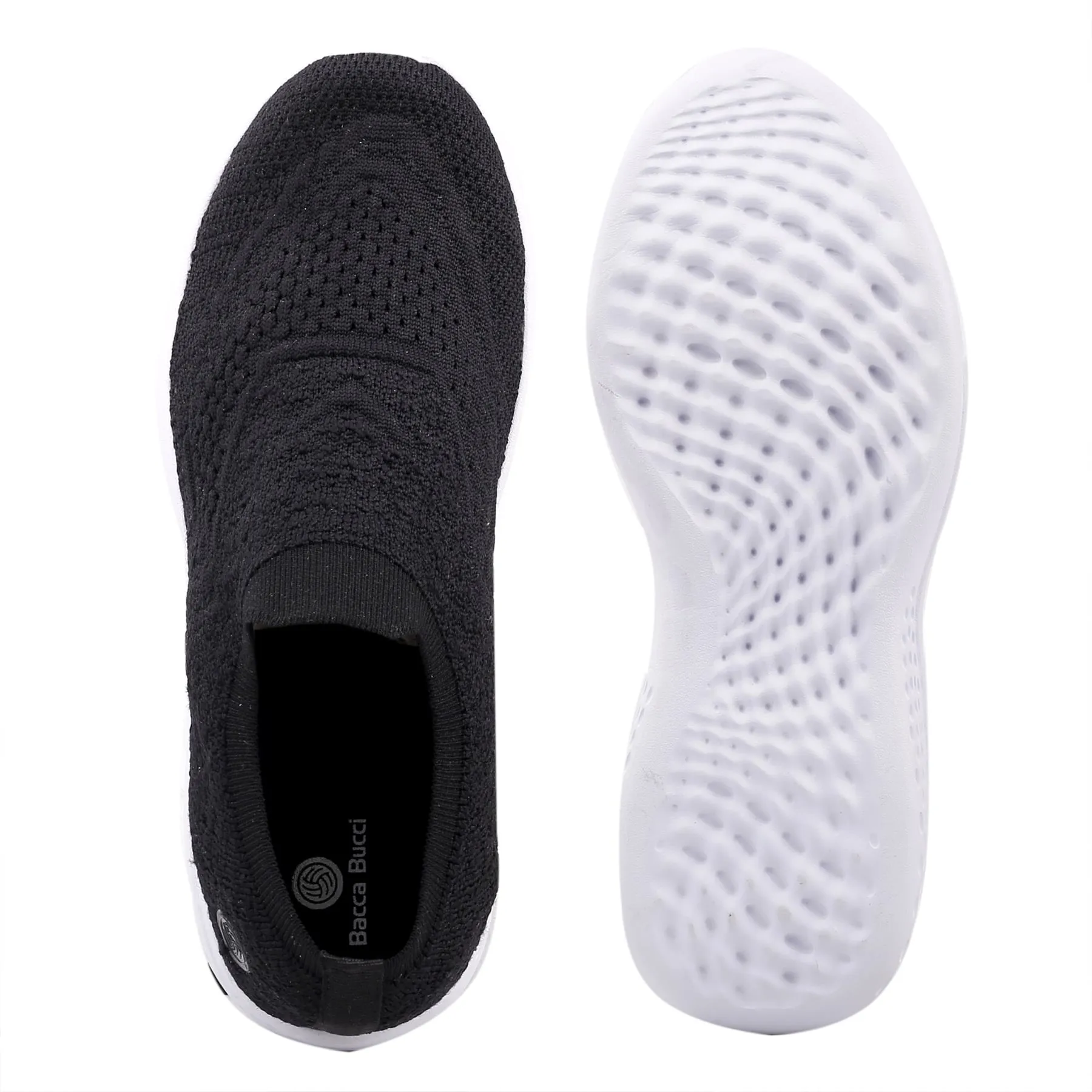 Bacca Bucci Femme WALKER Slip-On Marche Respirant Mesh Chaussures de Sport Sneakers