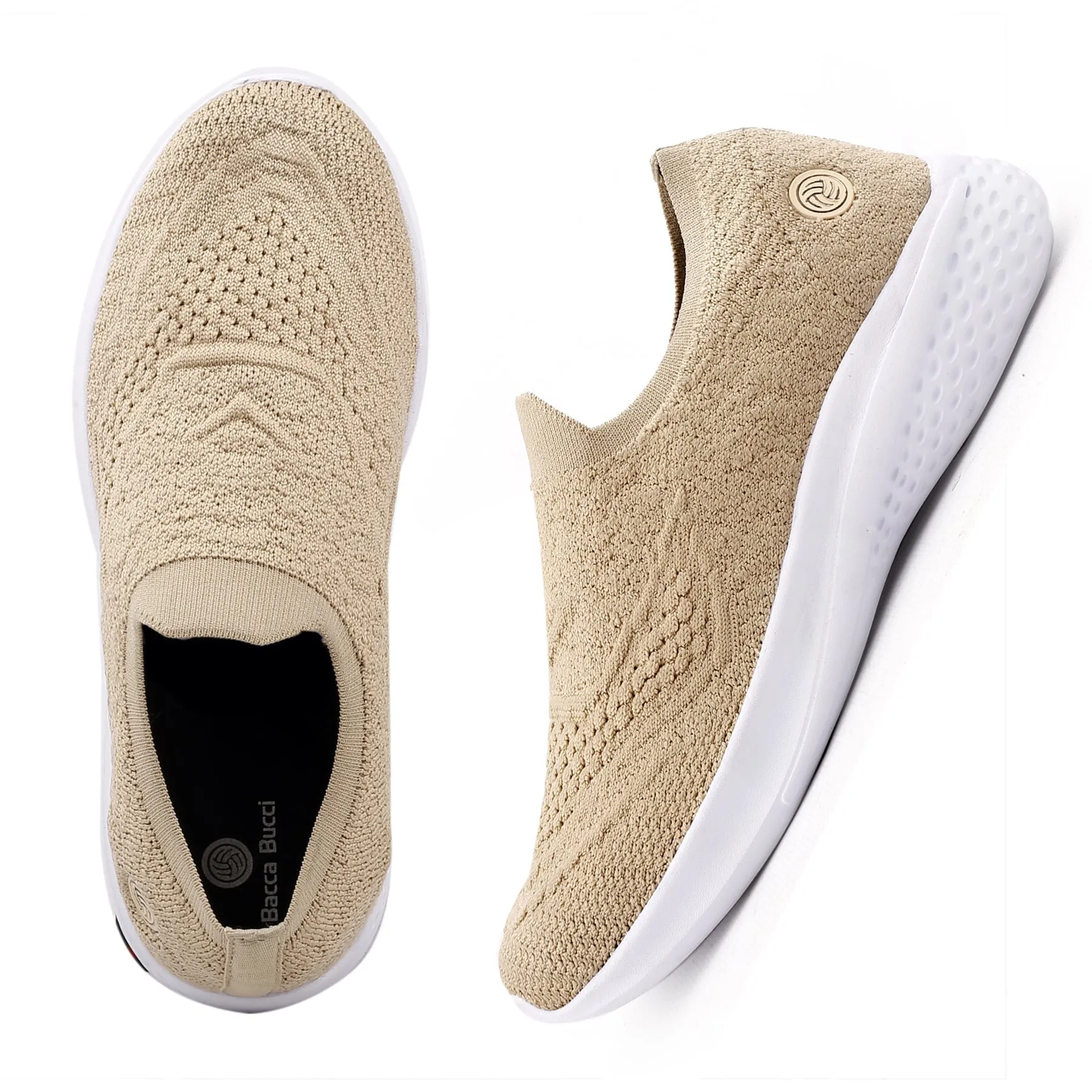 Bacca Bucci Femme WALKER Slip-On Marche Respirant Mesh Chaussures de Sport Sneakers