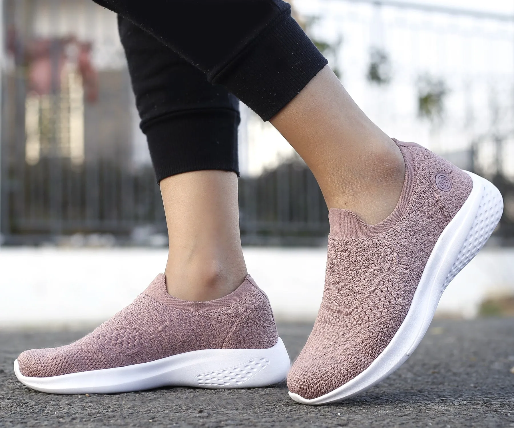 Bacca Bucci Femme WALKER Slip-On Marche Respirant Mesh Chaussures de Sport Sneakers