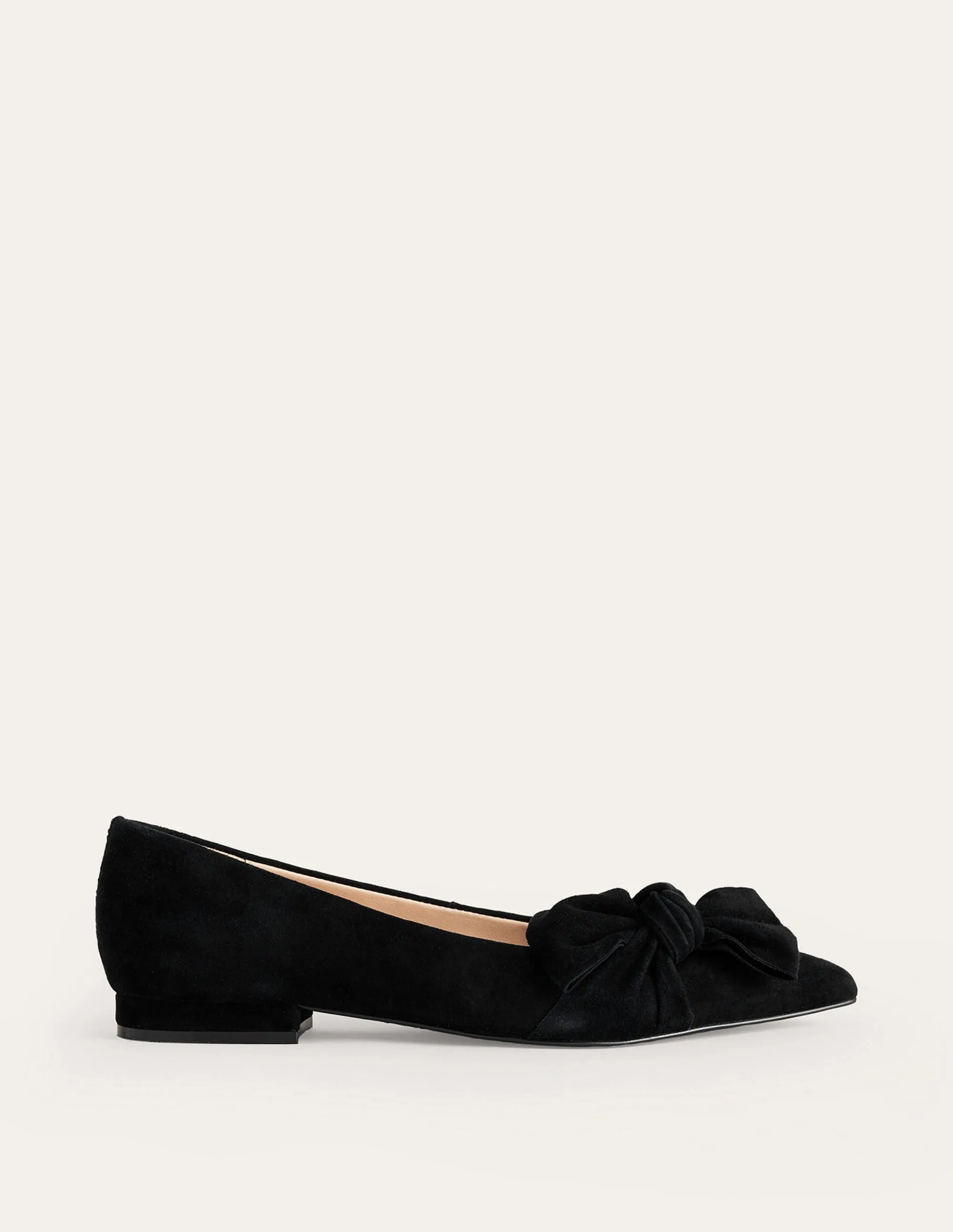 Ballerines à Nœud - Suède Noir