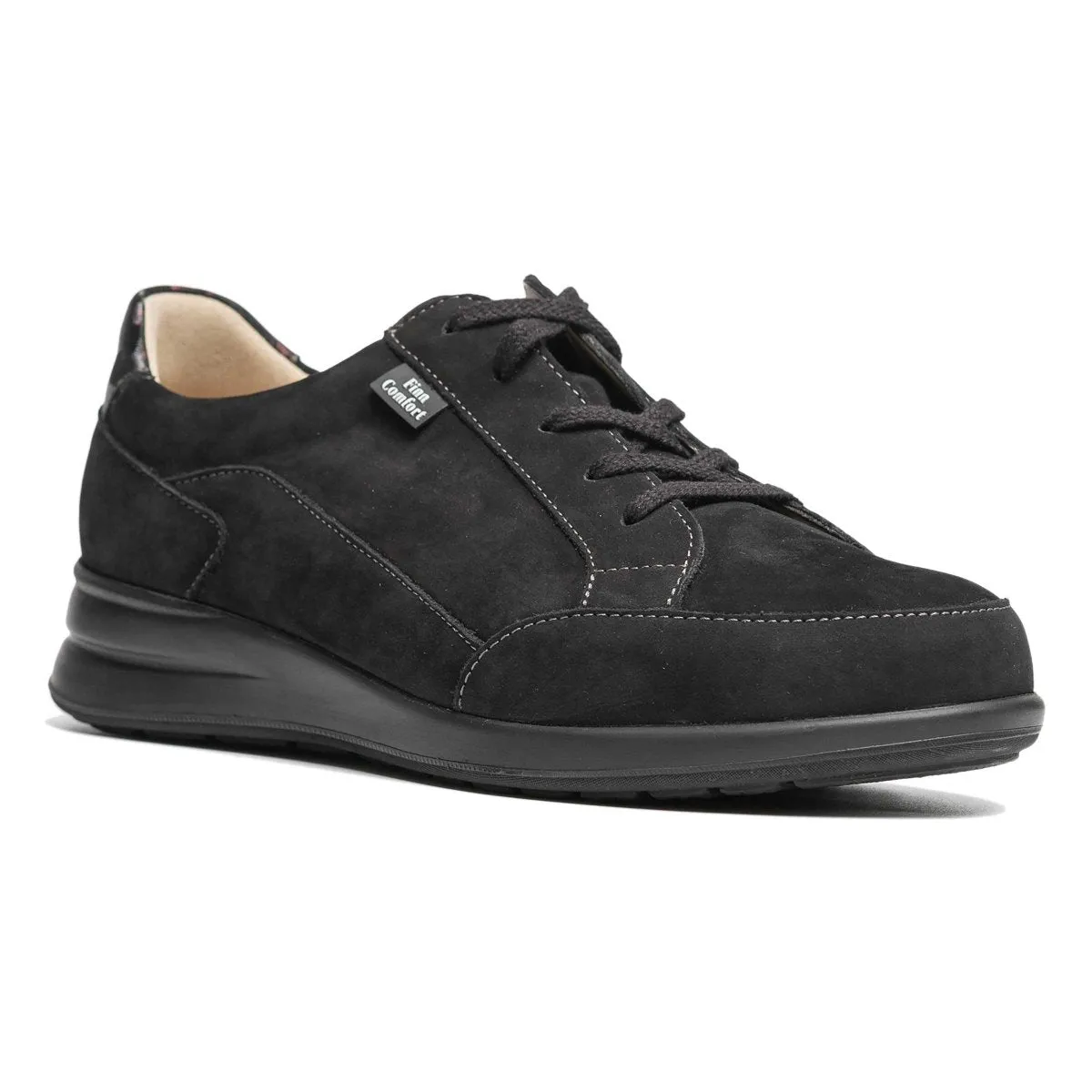 Finn Comfort Femme Prato Noir/Bordeaux Nubuck