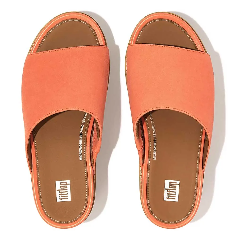 FitFlop Femme Eloise Cork-Wrap Slip-On Suédine Corail