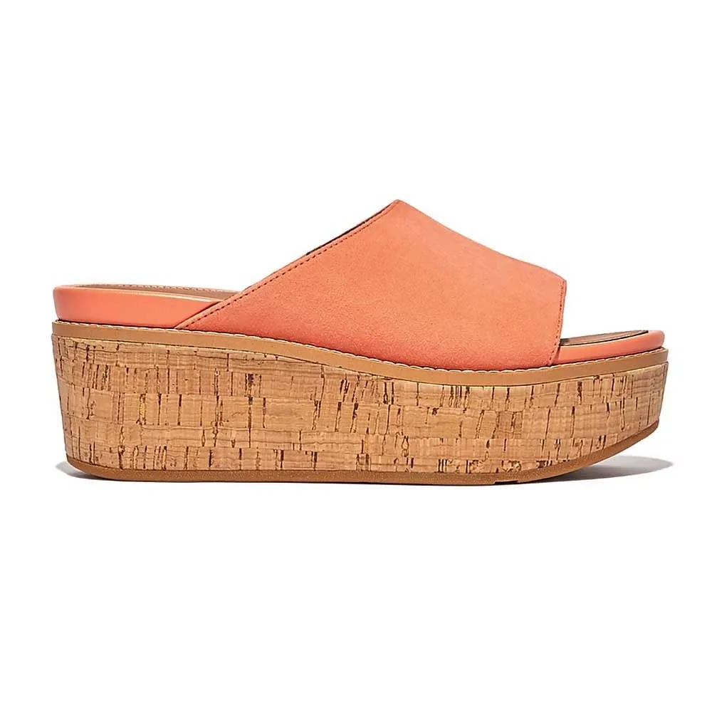 FitFlop Femme Eloise Cork-Wrap Slip-On Suédine Corail