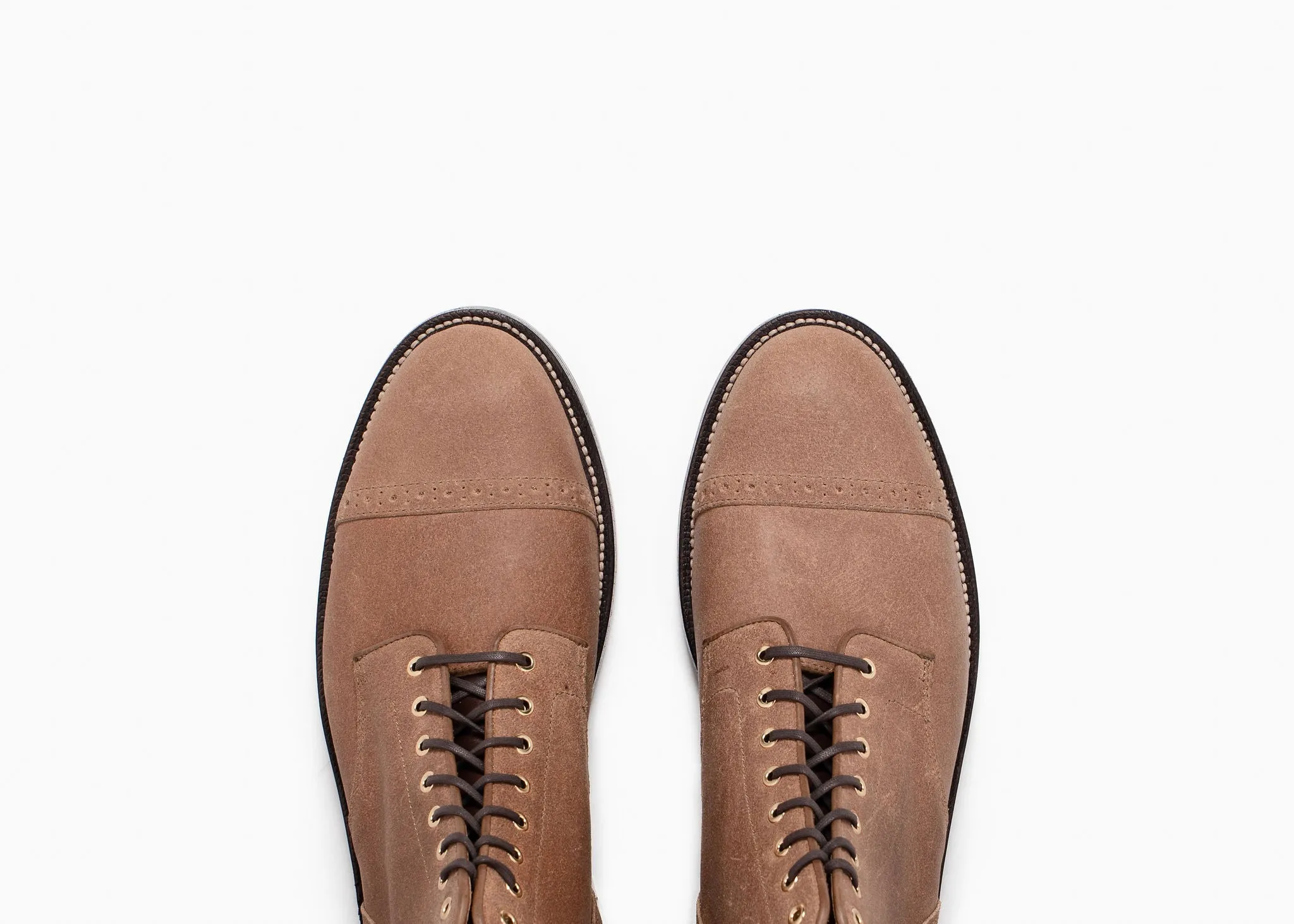 Botte Garrison en cuir Commander ciré naturel