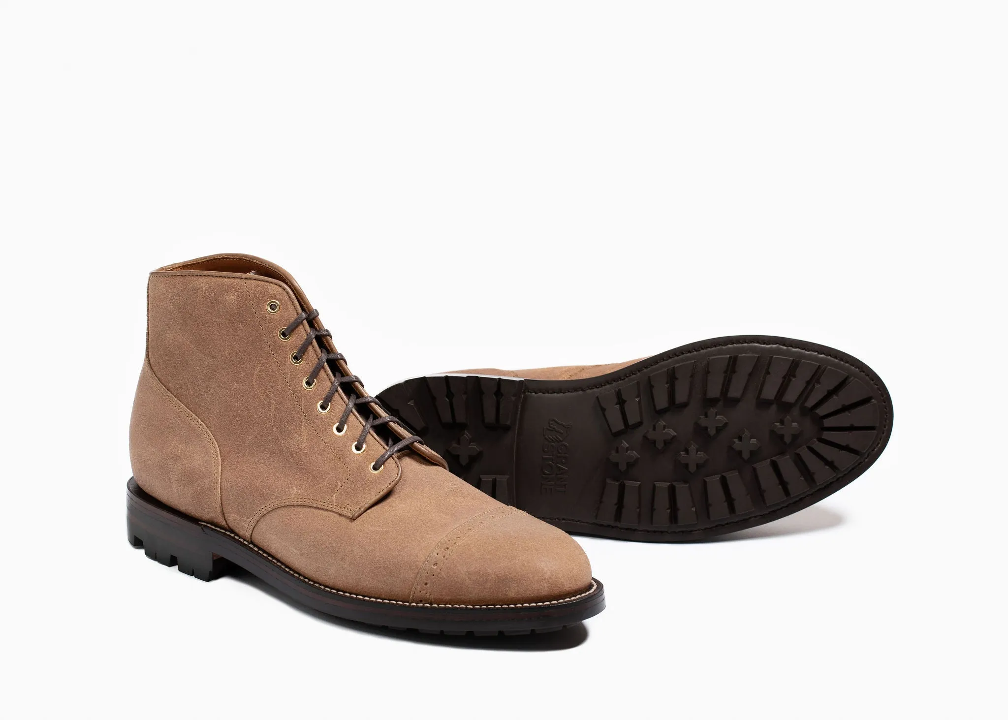 Botte Garrison en cuir Commander ciré naturel