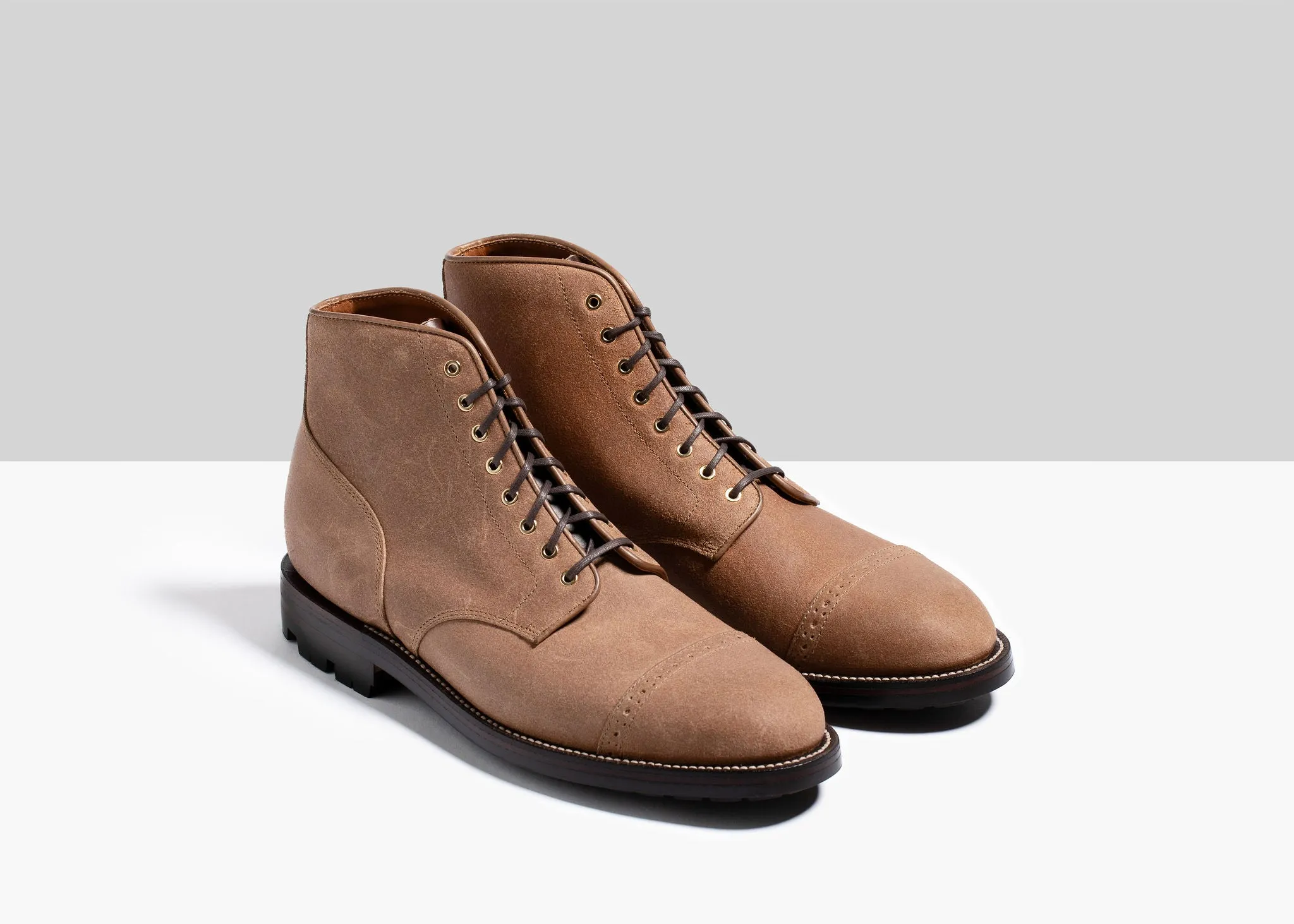 Botte Garrison en cuir Commander ciré naturel