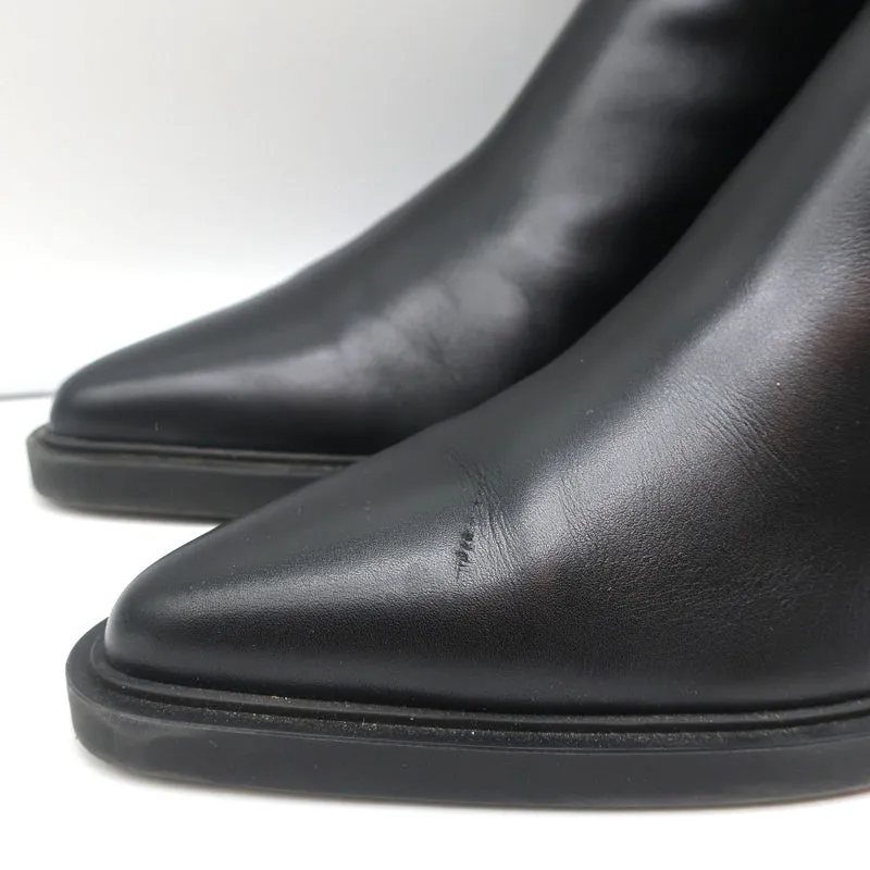Bottes cheville Dylan Gianvito Rossi en cuir noir pointure 41.5 à bout pointu et talon haut