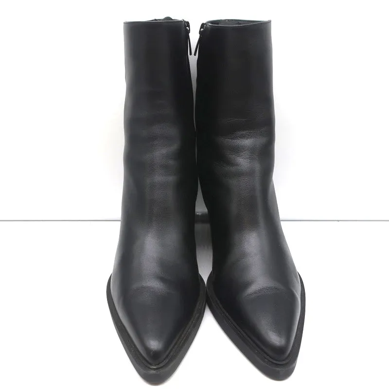 Bottes cheville Dylan Gianvito Rossi en cuir noir pointure 41.5 à bout pointu et talon haut