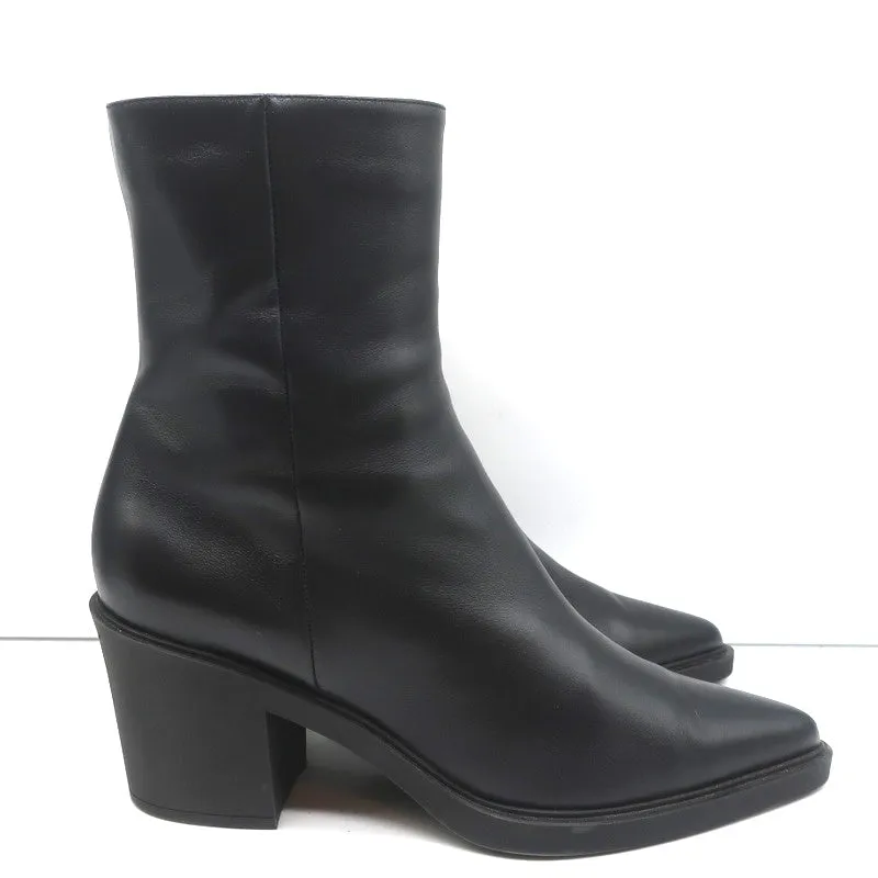 Bottes cheville Dylan Gianvito Rossi en cuir noir pointure 41.5 à bout pointu et talon haut