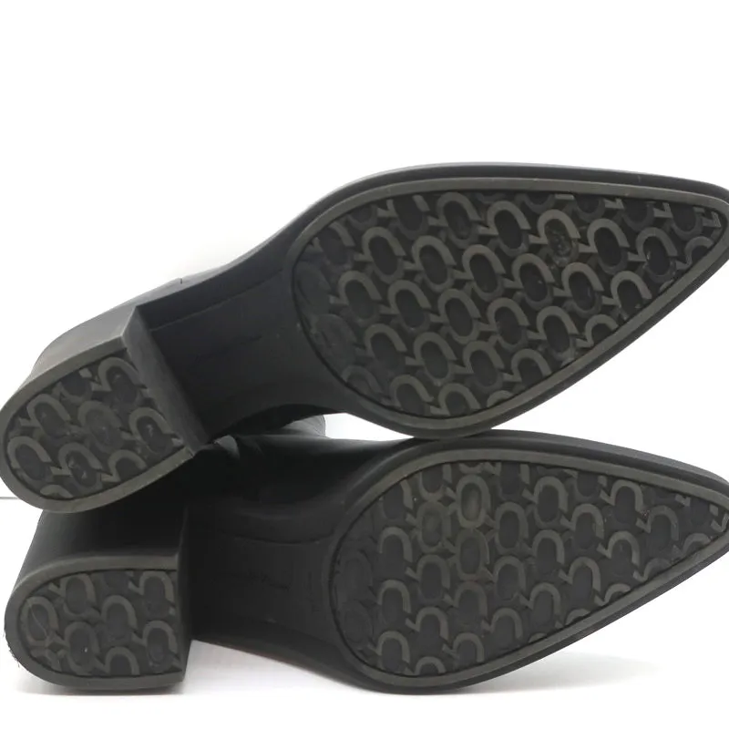 Bottes cheville Dylan Gianvito Rossi en cuir noir pointure 41.5 à bout pointu et talon haut