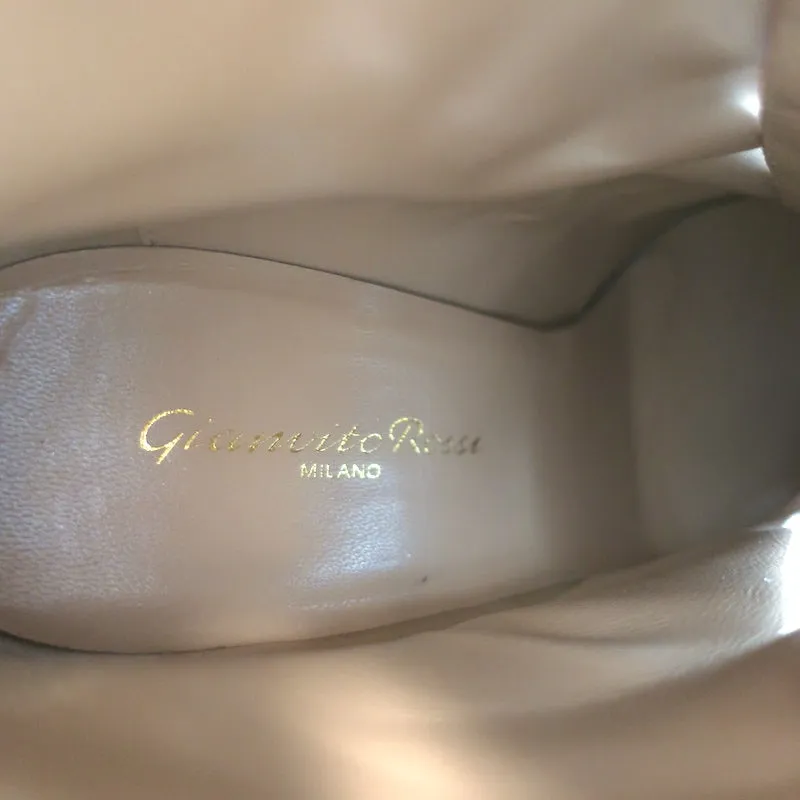 Bottes Gianvito Rossi à fermeture éclair avant et boucles en cuir rouge taille 36.5