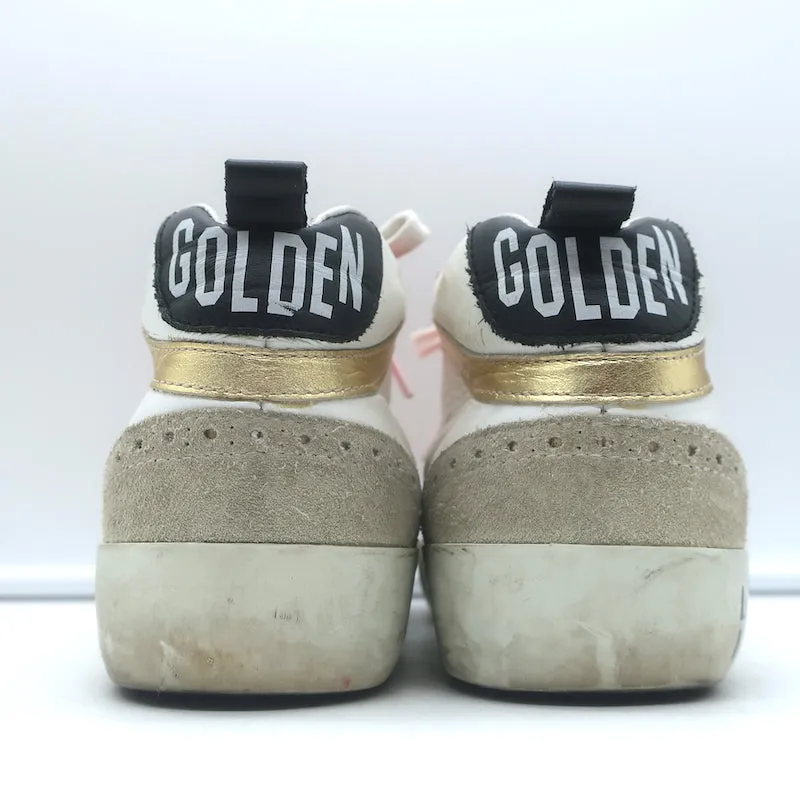 Golden Goose Heart of Gold Mid Star Sneakers en cuir blanc et rose taille 35