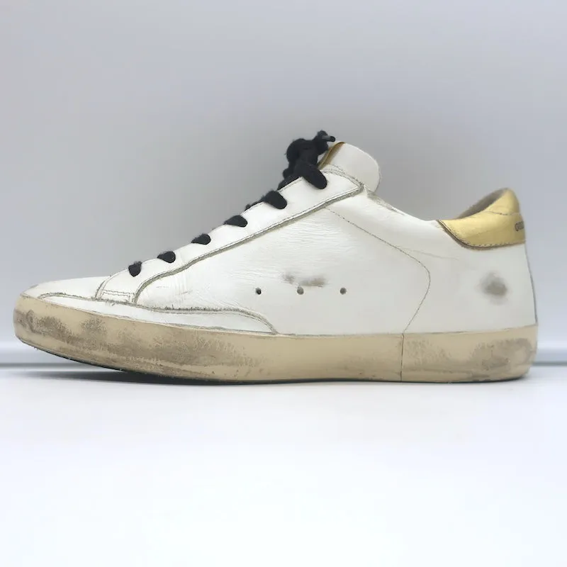 Golden Goose Superstar Léopard Pony Hair Star Sneakers Cuir Blanc Taille 38