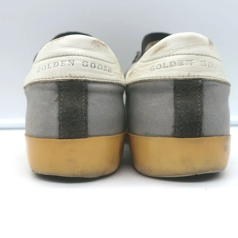 Golden Goose Superstar Baskets Basses en Toile Grise et Suède Taille 37