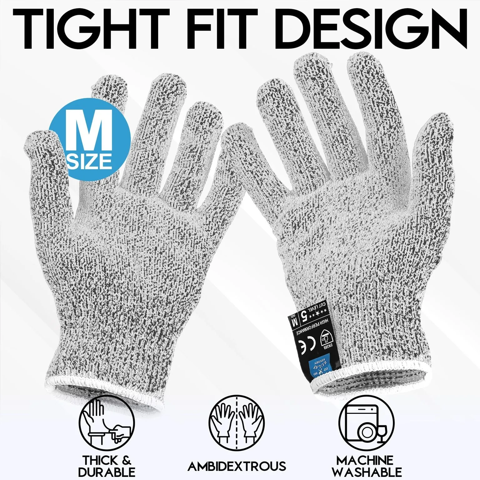 Gants de protection moyenne contre les coupures de qualité alimentaire niveau 5 chaussures ecco