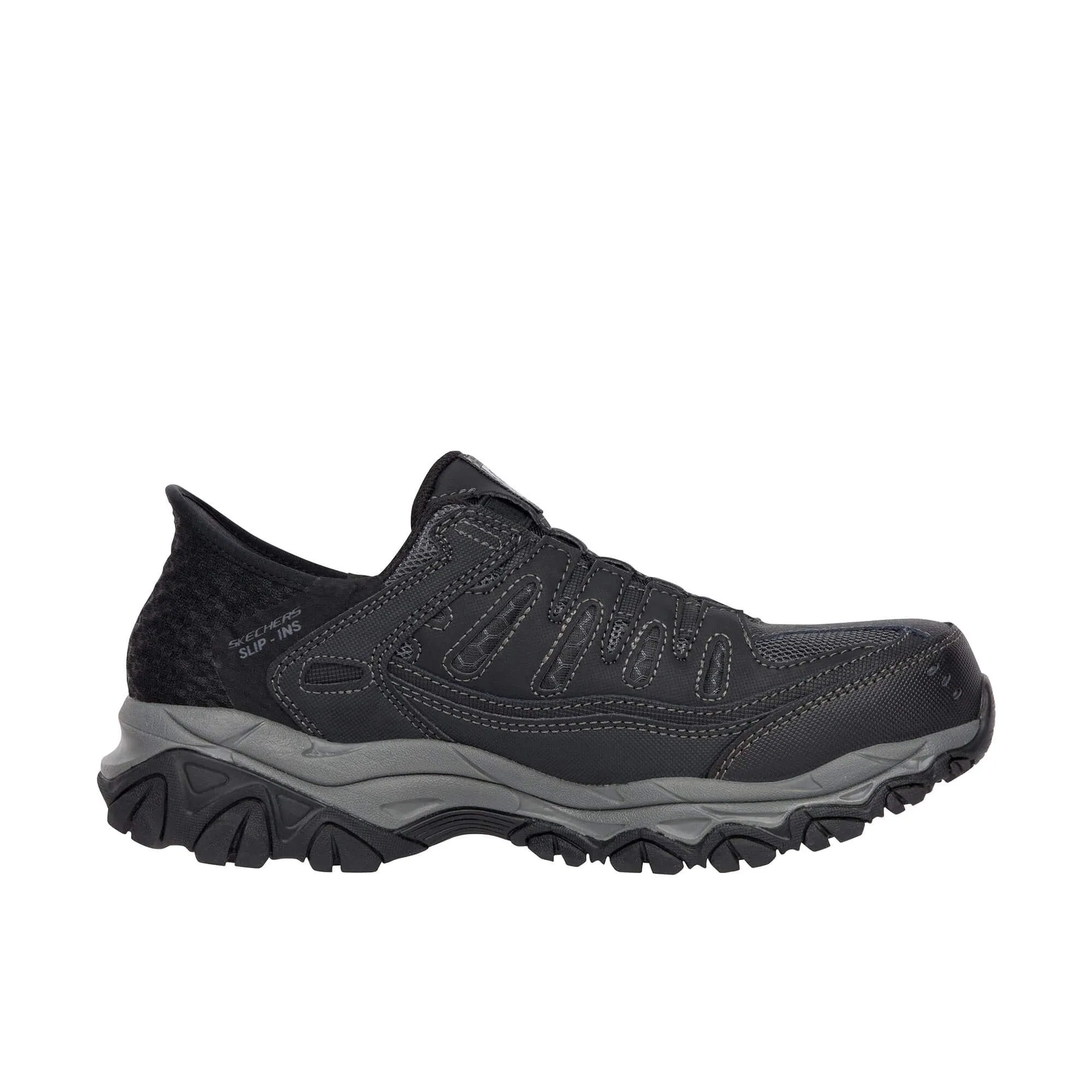 Chaussures à enfiler Cankton pour hommes avec embout d'acier Noir