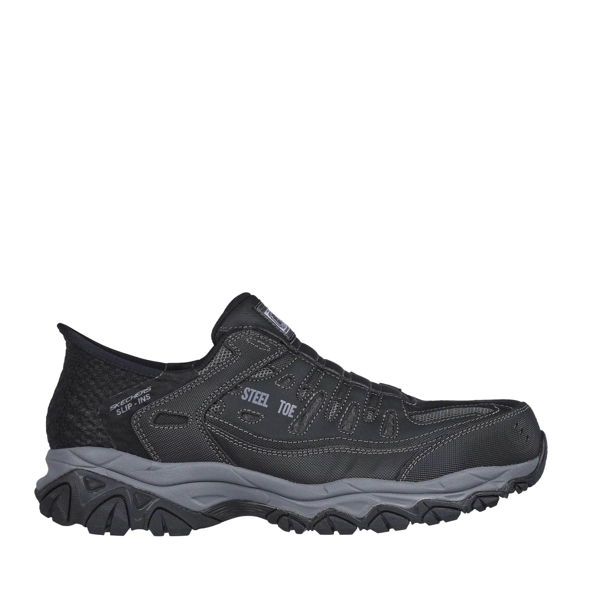 Chaussures à enfiler Cankton pour hommes avec embout d'acier Noir