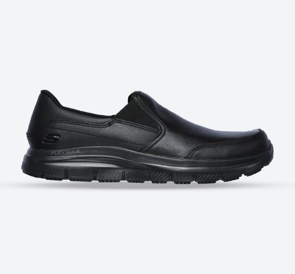 Chaussures de marche Skechers Work 77071 Bronwood pour homme à largeur large
