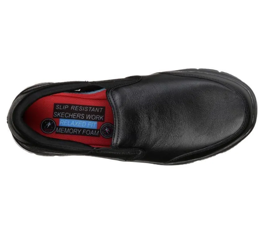 Chaussures de marche Skechers Work 77071 Bronwood pour homme à largeur large