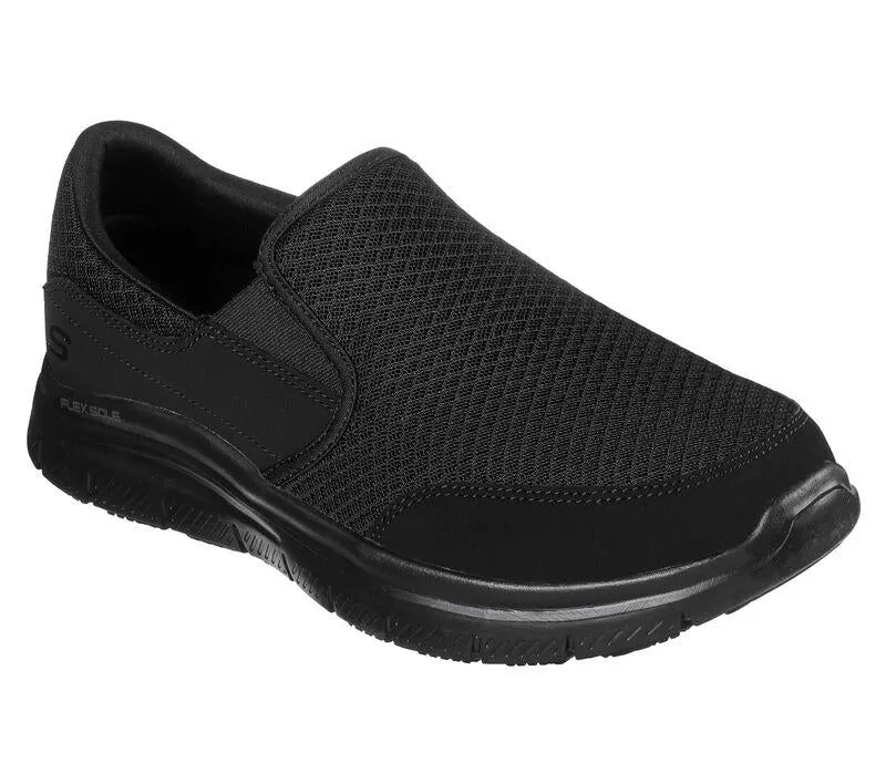 Chaussures de marche à enfiler Skechers Work Flex Advantage 77048 McAllen pour homme à large ajustement