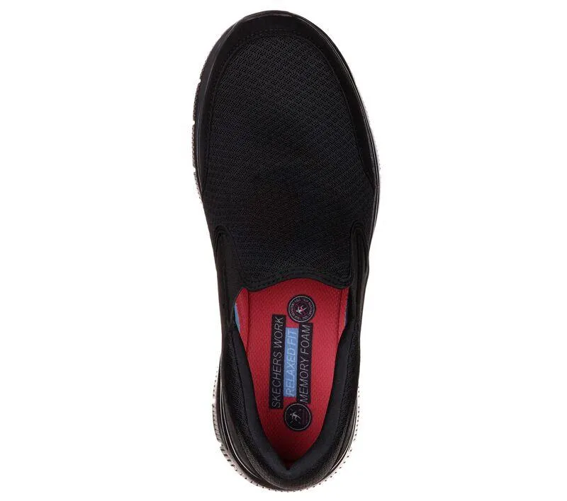 Chaussures de marche à enfiler Skechers Work Flex Advantage 77048 McAllen pour homme à large ajustement