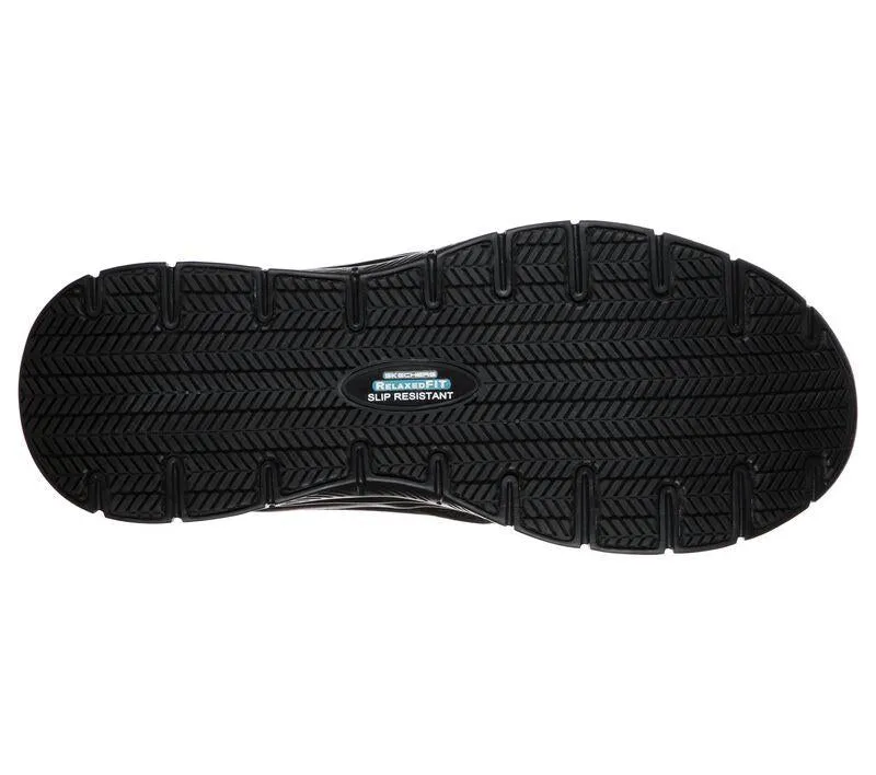 Chaussures de marche à enfiler Skechers Work Flex Advantage 77048 McAllen pour homme à large ajustement
