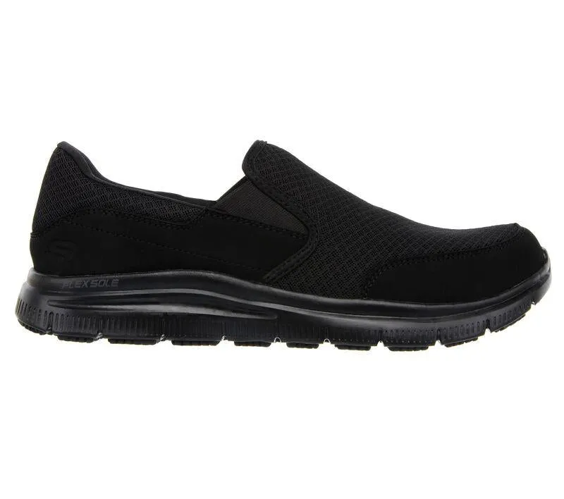 Chaussures de marche à enfiler Skechers Work Flex Advantage 77048 McAllen pour homme à large ajustement