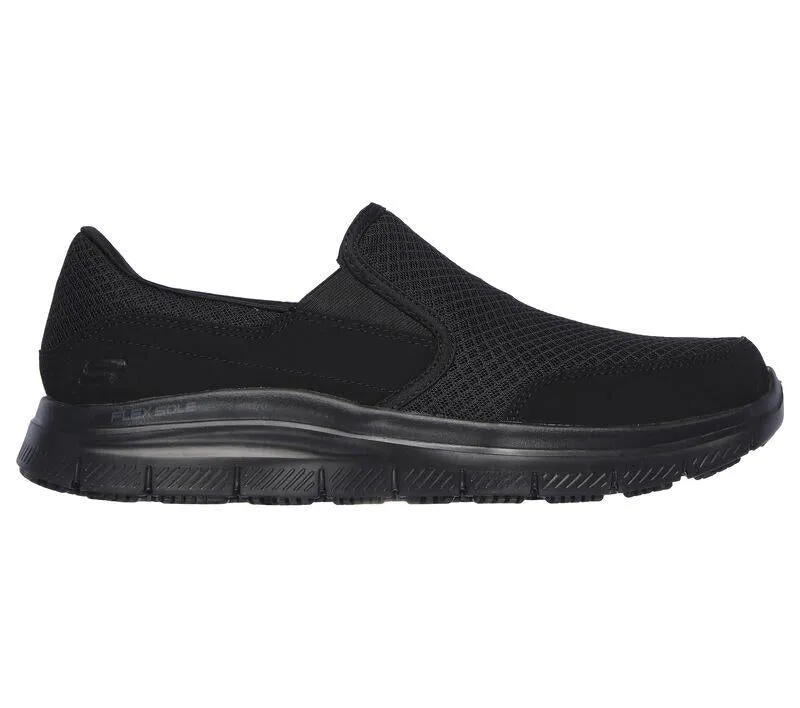 Chaussures de marche à enfiler Skechers Work Flex Advantage 77048 McAllen pour homme à large ajustement