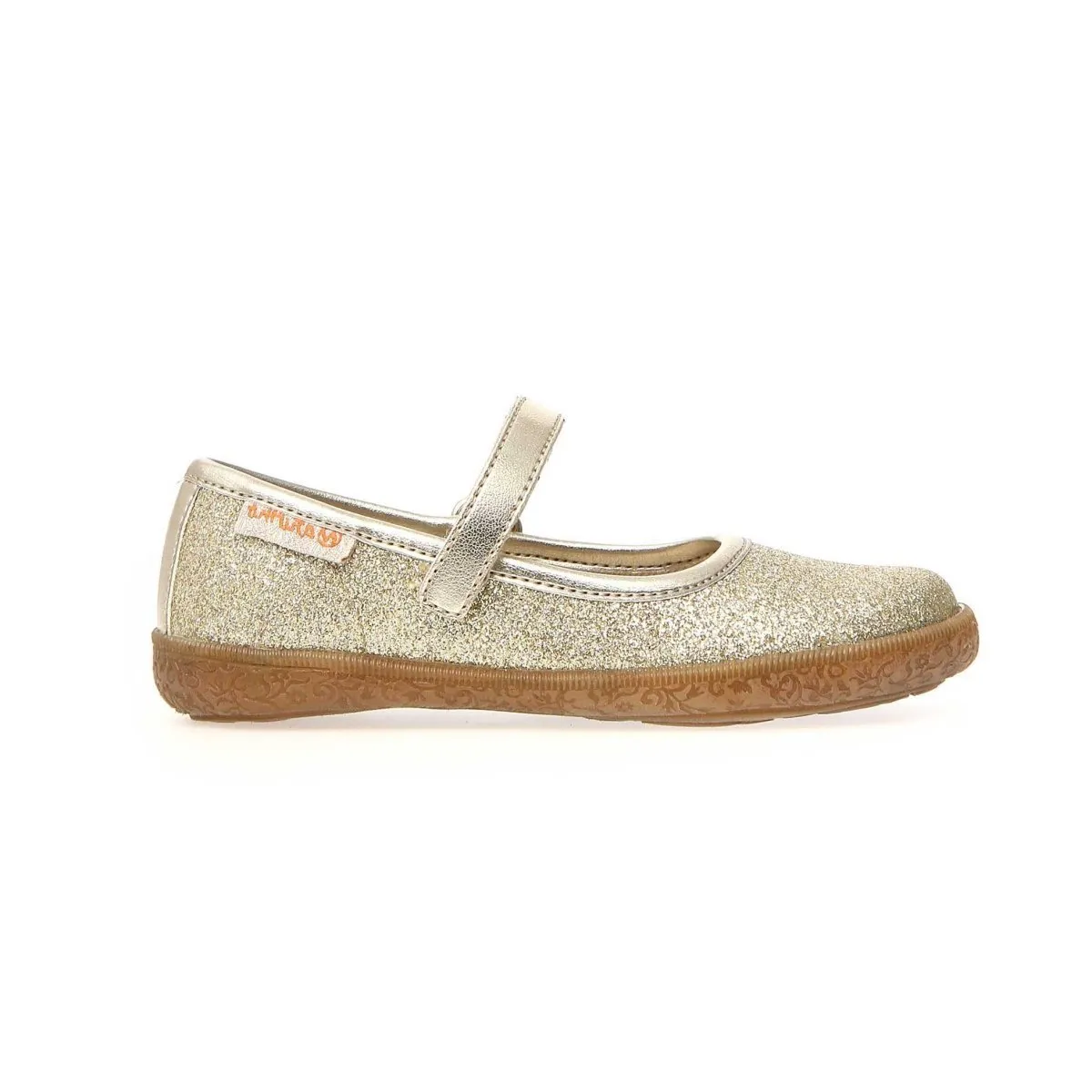 Naturino Pavia 86 Escarpins Mary Jane Pailletés Or pour Fille (Tailles 30-34)