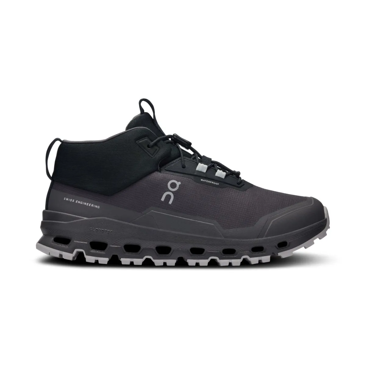 On Running Boy's (École Primaire) Cloudhero Mid Imperméable Noir/Éclipse
