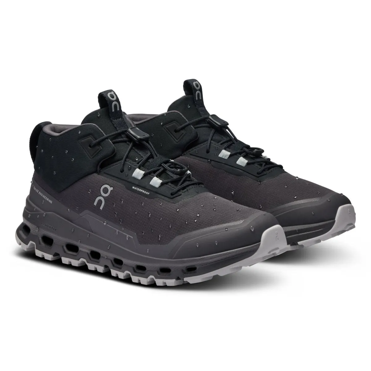 On Running Boy's (École Primaire) Cloudhero Mid Imperméable Noir/Éclipse